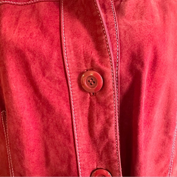 TravelSmith Red Suede 1990’s Jacket - Picture 2 of 9